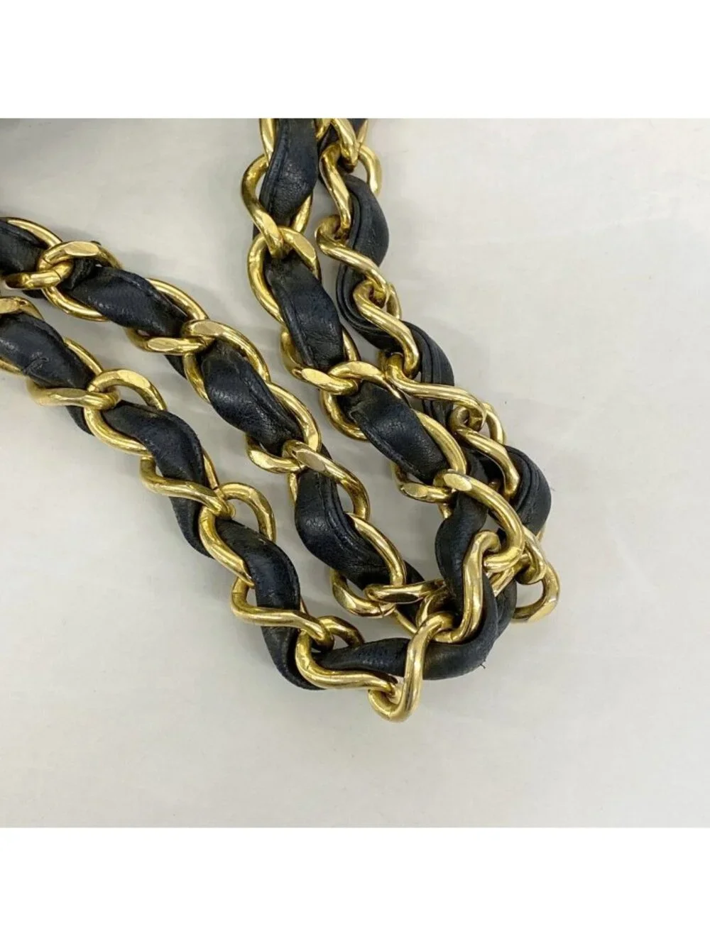 Chanel Chain Tote Quilted Lambskin Black Gold